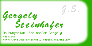 gergely steinhofer business card
